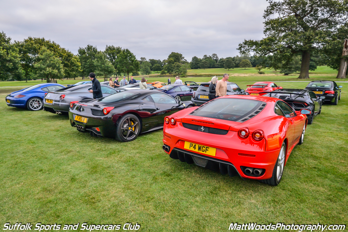 Ferraris at the Suffolk Sports and Supercar Club meet